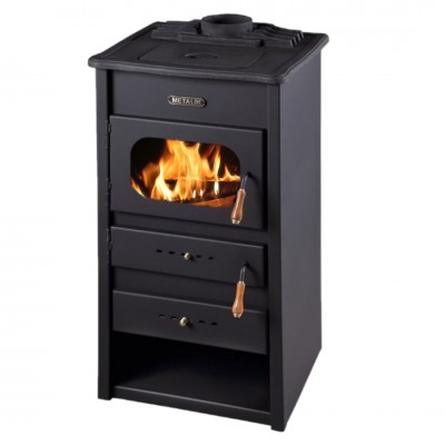 Wood burning stove Metalik Classic with solid cast iron top, 10.1 kW - Special Offers