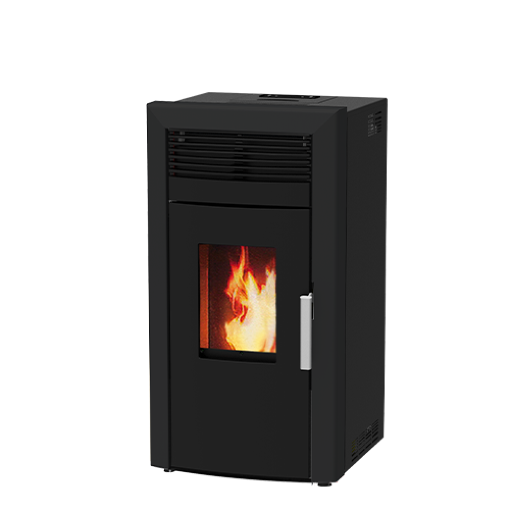 Pellet stove with back boiler Alfa Plam Commo 15 Black, 15kW | Pellet Stoves With Back Boiler | Pellet Stoves |