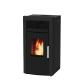 Pellet stove with back boiler Alfa Plam Commo 15 Black, 15kW | Pellet Stoves With Back Boiler | Pellet Stoves |