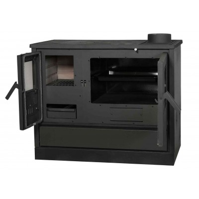 Wood cooker stove with cast iron top Balkan Energy 4020 Cappuccino 7.9kW - Wood Cooker Stoves