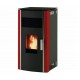 Direct vent pellet stove Alfa Plam Luca Red 8kW