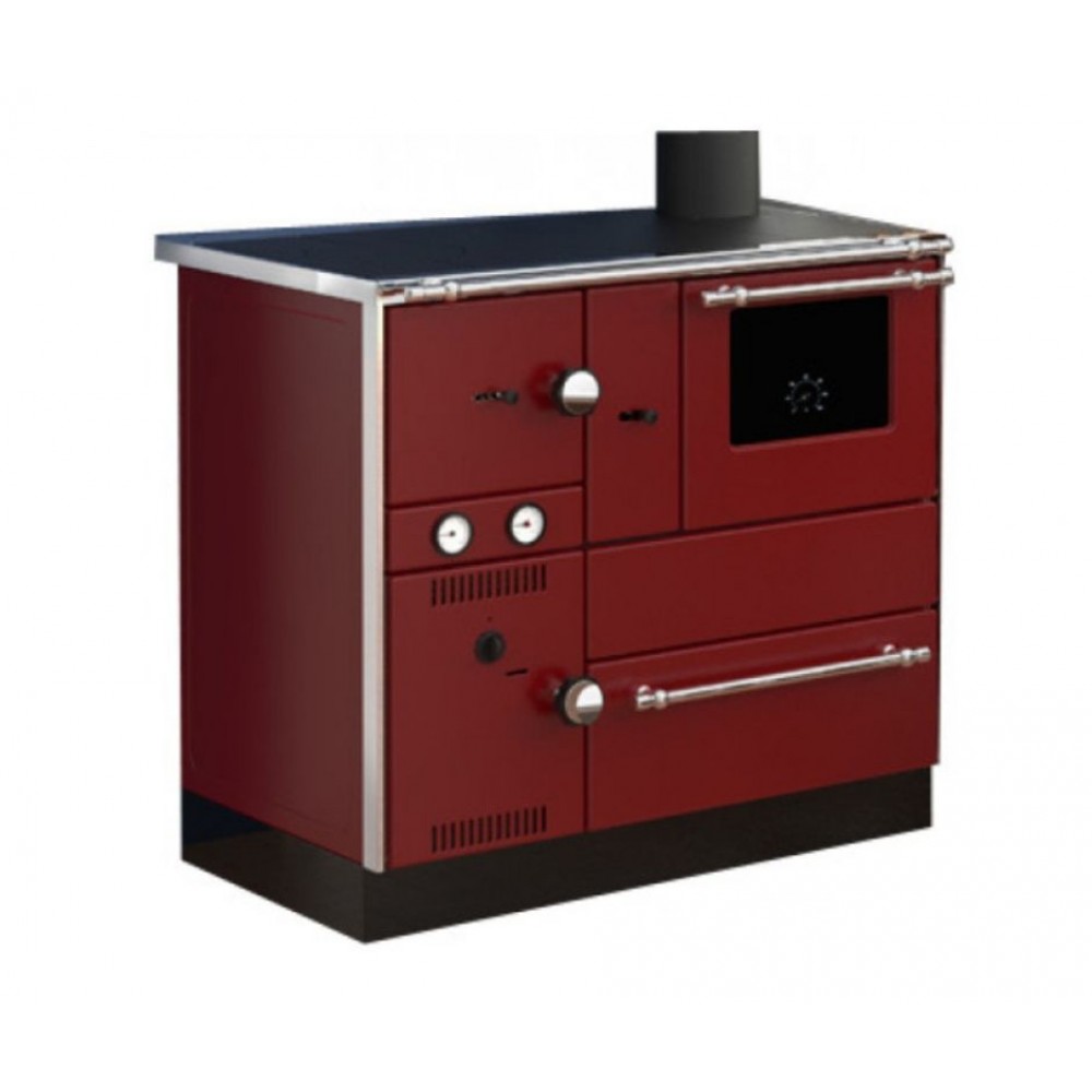 Wood burning cooker with back boiler Alfa Plam Alfa Term 27 Red, 27.56kW | Cookers | Wood |