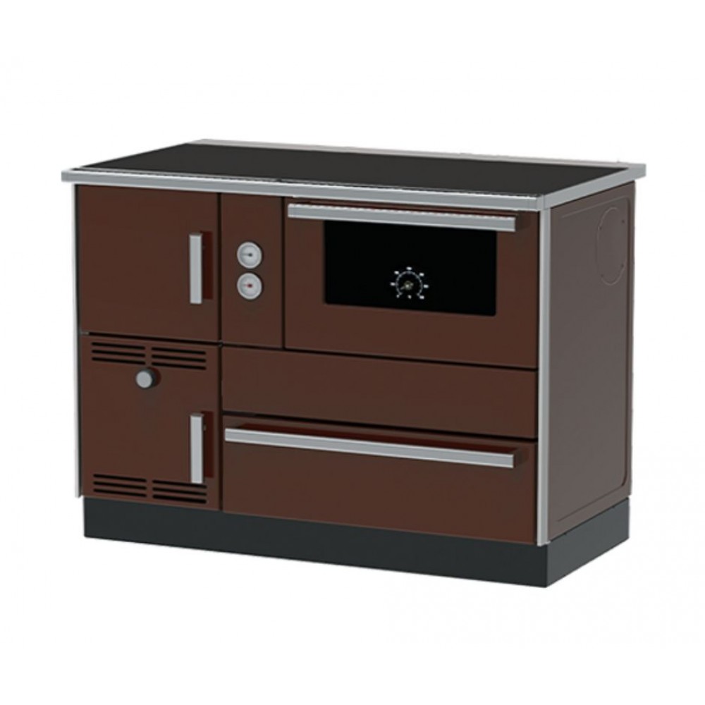 Wood burning cooker with back boiler Alfa Plam Alfa Term 35 Brown Right, 32kW