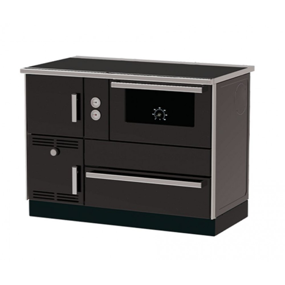 Wood burning cooker with back boiler Alfa Plam Alfa Term 35 Anthracite Right, 32kW