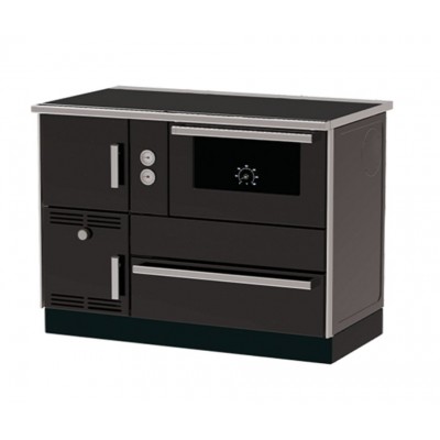 Wood burning cooker with back boiler Alfa Plam Alfa Term 35 Anthracite Right, 32kW - Cookers With Back Boiler