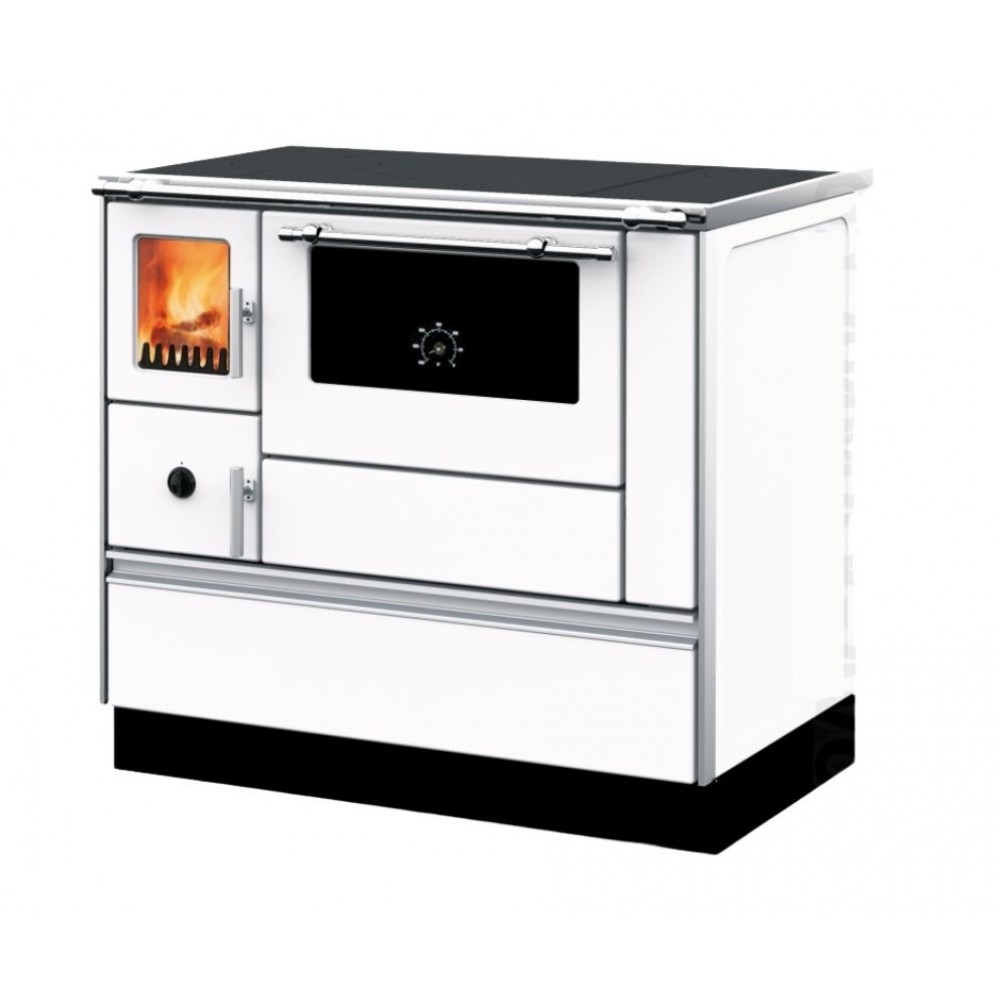 Wood burning cooker Alfa Plam Dominant 90H White, 6.5kW