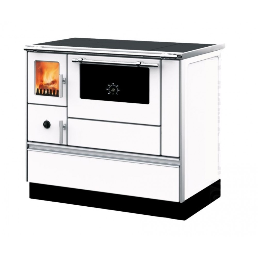 Wood burning cooker Alfa Plam Dominant 90H White, 6.5kW | Cookers | Wood |