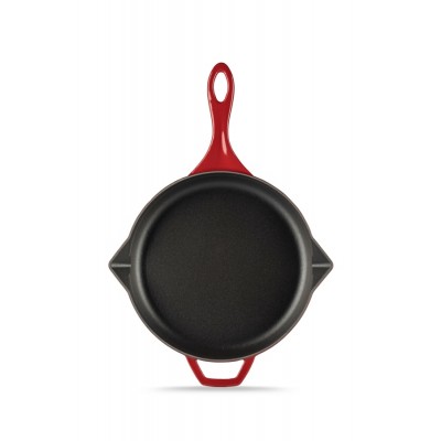 Enameled cast iron pan Hosse, Rubin, Ф24cm - Flat cast iron pan