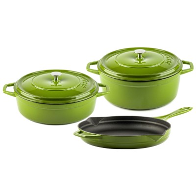 Cast iron pan set of 3 parts Hosse, Bamboo - Product Comparison