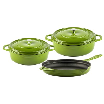 Cast iron pan set of 3 parts Hosse, Bamboo - Product Comparison