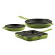 Cast iron pan set of 3 parts Hosse, Bamboo | Cast iron pan set Cast iron pan set of 3 parts Hosse, Bamboo | Cast iron pan set | |