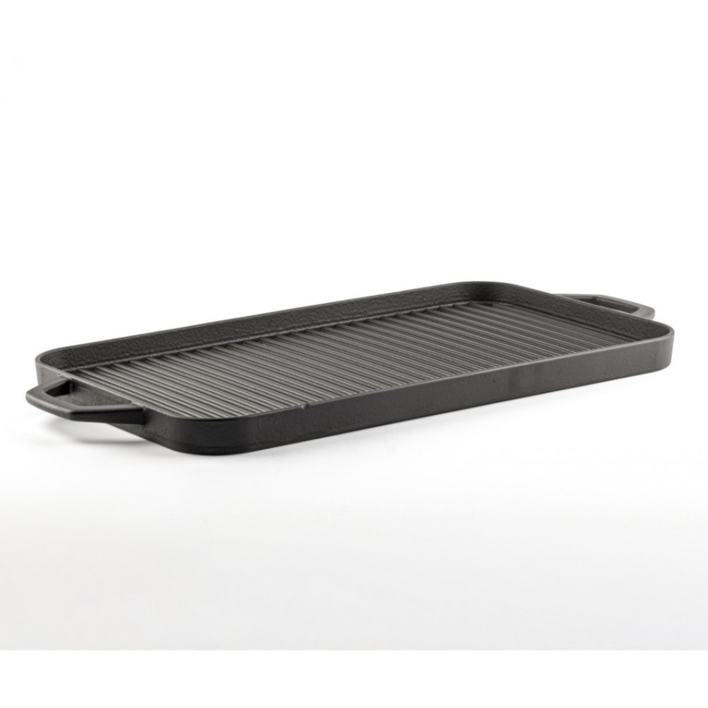 Large Cast Iron Grill Plate Hosse, 25x44cm