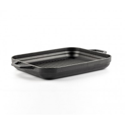 Rectangular Cast Iron Grill Pan with two handles Hosse, 26x32cm - Cast iron pan