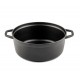Cast iron deep pot Hosse, Black Onyx, Ф28