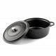 Cast iron deep pot Hosse, Black Onyx, Ф28