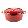 Cast iron deep pot Solagio, Rubin, Ф28