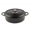 Cast iron shallow pot Solagio, Black Onyx, Ф28