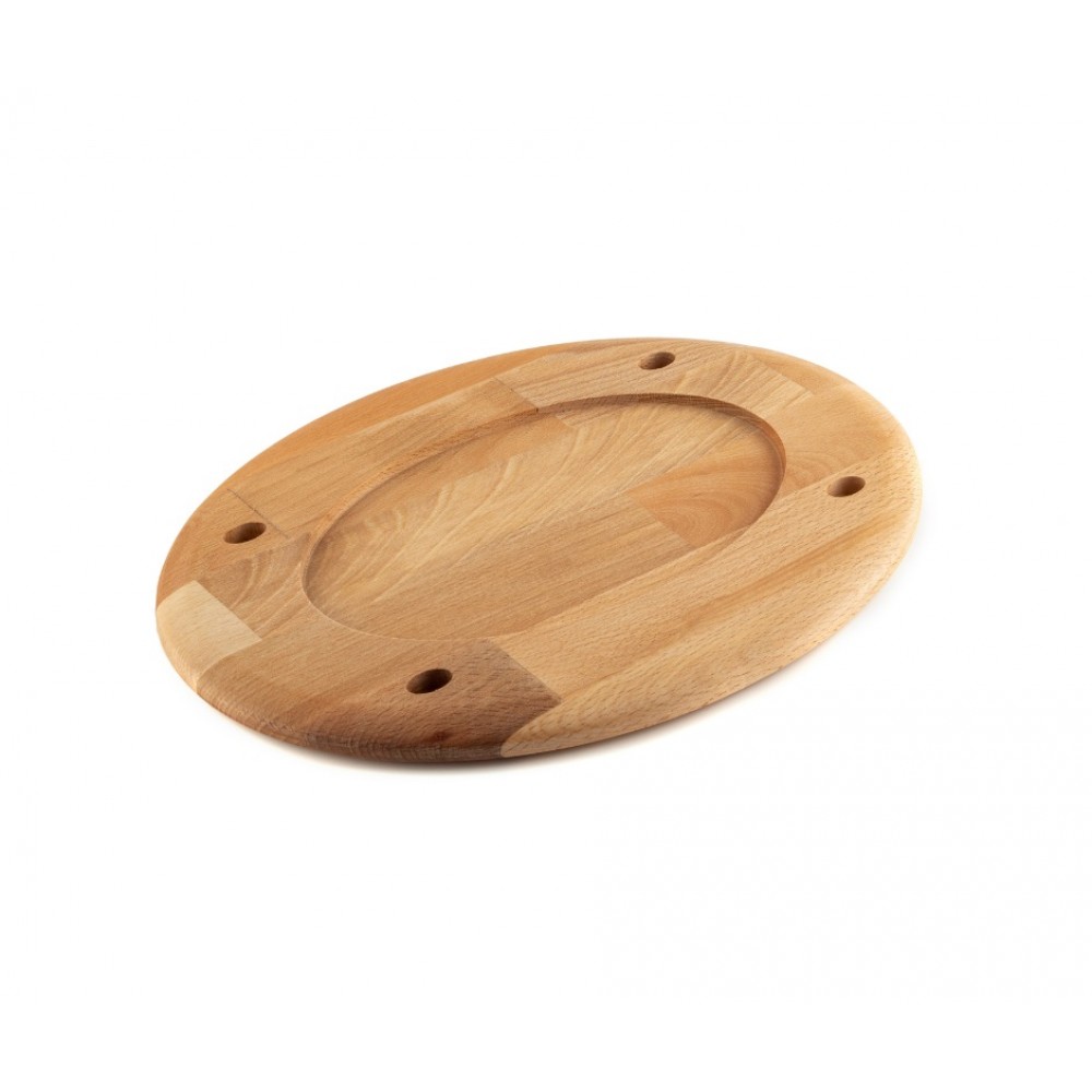 Wooden trivet for oval plate Hosse HSOISK2533, 25x33cm