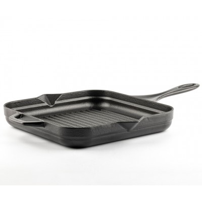 Enameled cast iron grill pan Hosse, Black Onyx, 28x28cm - Product Comparison