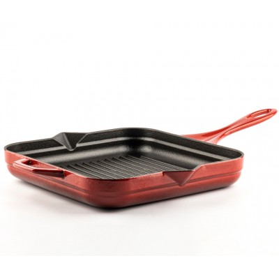 Enameled cast iron grill pan Hosse, Rubin, 28x28cm - Product Comparison