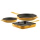 Cast iron pan set of 3 parts Hosse, Dijon | Cast iron pan set Cast iron pan set of 3 parts Hosse, Dijon | Cast iron pan set | |