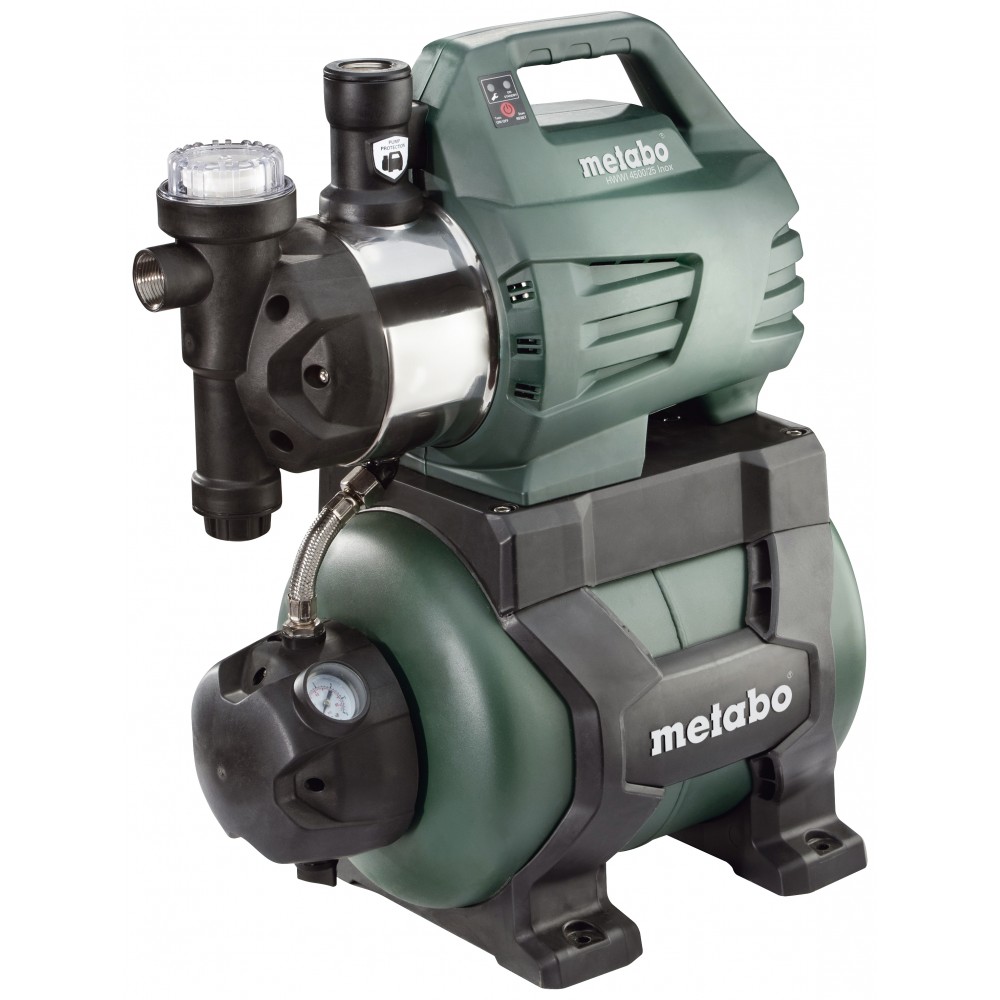 Single-phase hydrophore pump METABO HWWI 4500/25 Inox, power 1300 W, flow rate 4500 l/h, head 48 m, tank capacity 24 L |  |  |