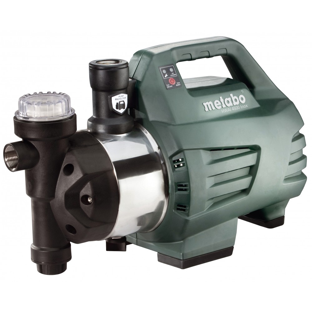 Hydrophore with electronic pressure switch METABO HWAI 4500 INOX, power 1300 W, pressure 4.8 bar |  |  |