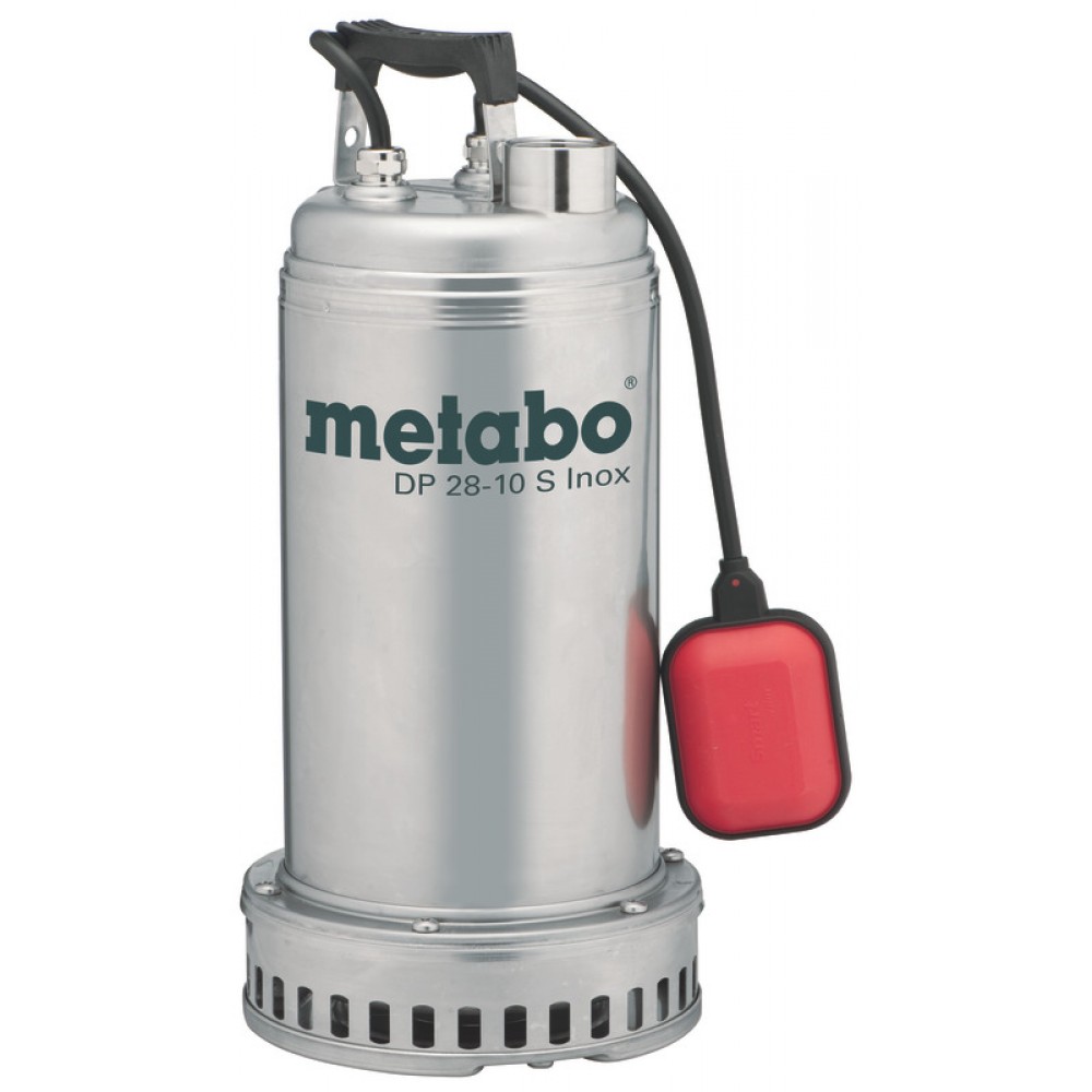 Single-phase drainage pump for dirty water Metabo DP 28-10 S Inox, power 1850 W, flow rate 28,000 l/h, head 17 m |  |  |