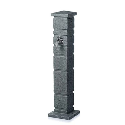 Water post Romana Prosperplast with stone effect, anthracite - Water posts