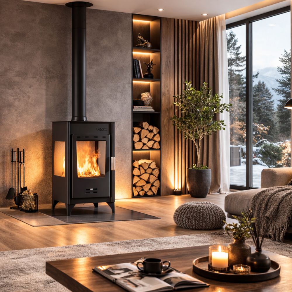 Wood burning stove Balkan Energy ATS 90-10 3 SIDE, 12.12kW | Wood Burning Stoves |  |