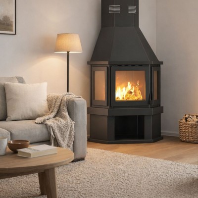 Wood burning stove Balkan Energy FS AERO PRISMA, 16.20kW - Wood Burning Stoves