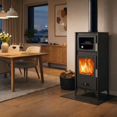 Wood burning stove with oven Balkan Energy ATS 90-25 ΜΑSΙΝΑ, 12.04kW - Product Comparison