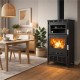 Wood burning stove with oven Balkan Energy ATS 90-30 ΜΑSΙΝΑ AERO, с вентилатор, 18.23kW | Wood Burning Stoves With Oven | Wood Burning Stoves |