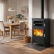 Wood burning stove with oven Balkan Energy ATS 90-50 ΜΑSΙΝΑ, 17.55kW | Wood Burning Stoves With Oven | Wood Burning Stoves |