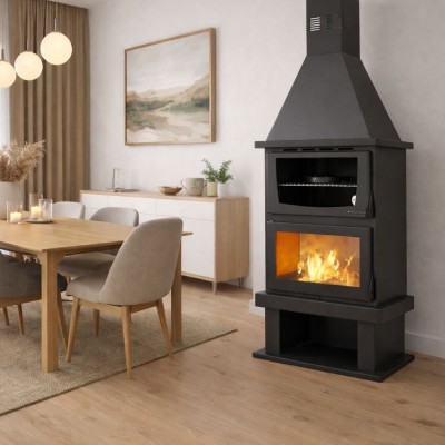 Wood burning stove with oven Balkan Energy FS AERO 90-50, 20.12kW - Product Comparison