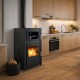 Wood burning stove with back boiler and oven Balkan Energy ATS HYDRO ΜΑSΙΝΑ 90-25, 25kW | Wood Burning Stoves With Oven | Wood Burning Stoves |