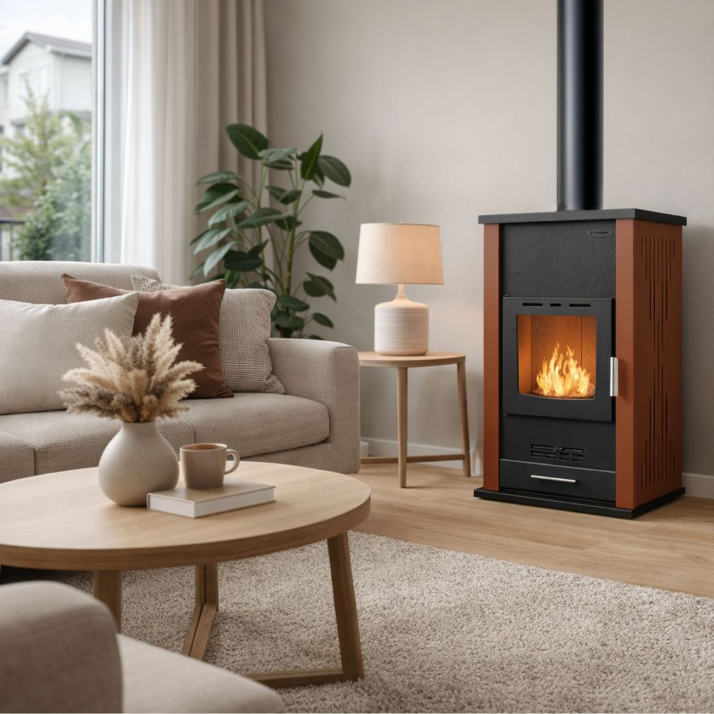 Wood burning stove with back boiler Balkan Energy ATS HYDRO, 33kW | Wood Burning Stoves With Oven | Wood Burning Stoves |