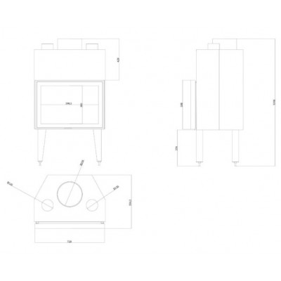 Wood Burning Fireplace Balkan Energy ATS STABLE AIR 700, with air ducts, 14.8kW - Product Comparison