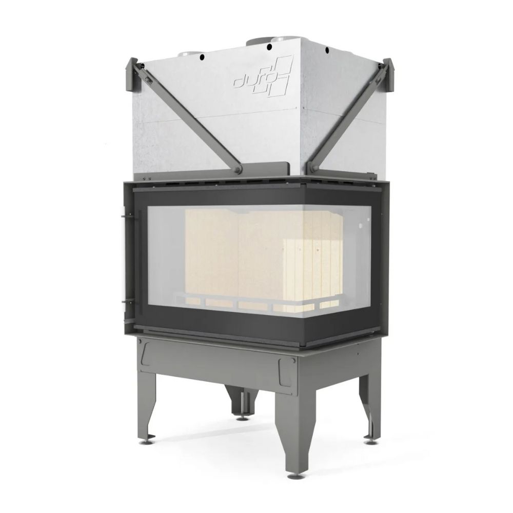 Wood Burning Fireplace UNIFLAM 760 DURO with air ducts and air supply, right side, 10.8kW |  |  |