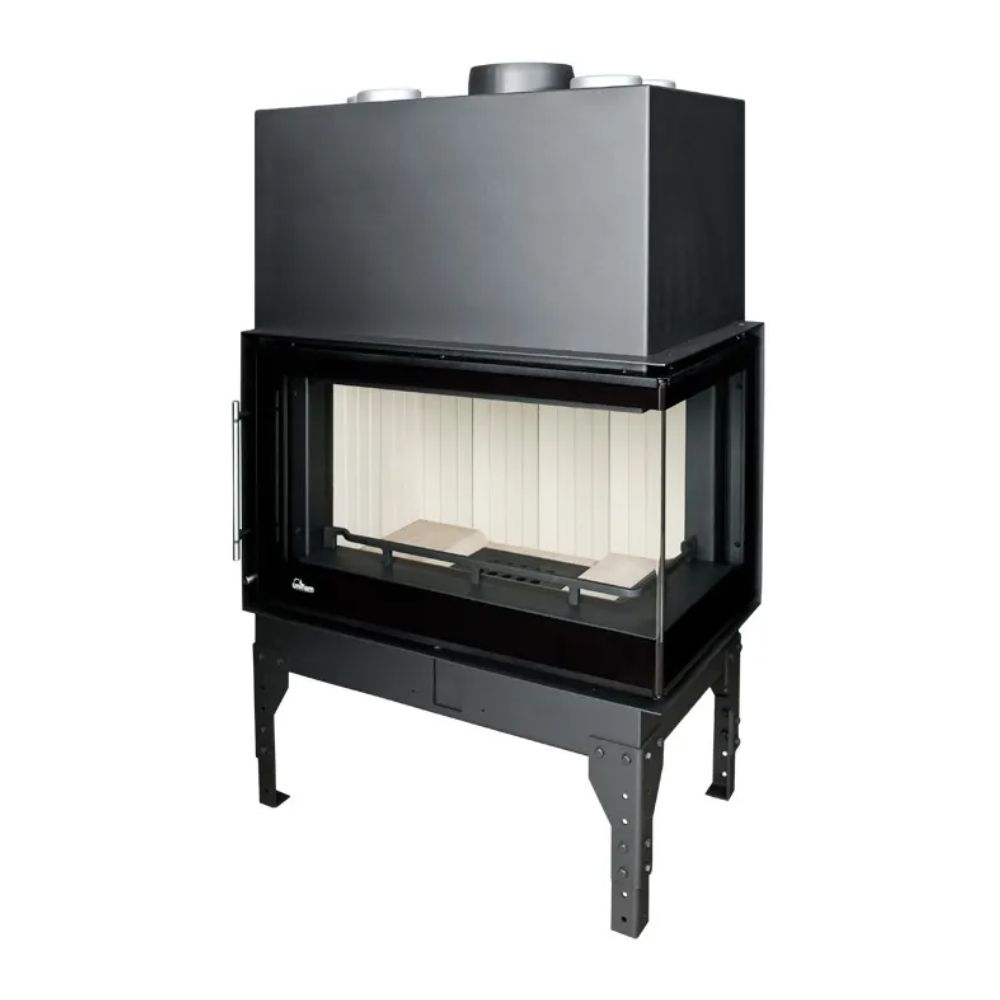 Wood Burning Fireplace UNIFLAM 860 EVO PBS with air ducts and air supply, right side, 15kW |  |  |