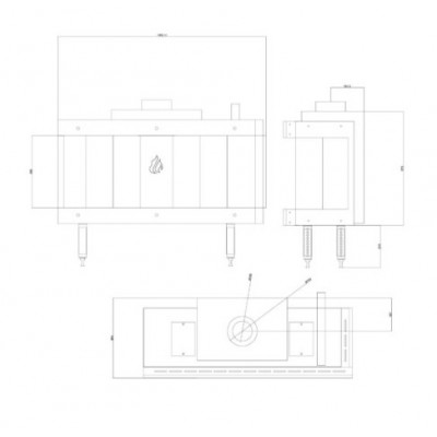 Gas fireplace Balkan Energy GAS CORNER 100, 10.2kW - Gas fireplaces