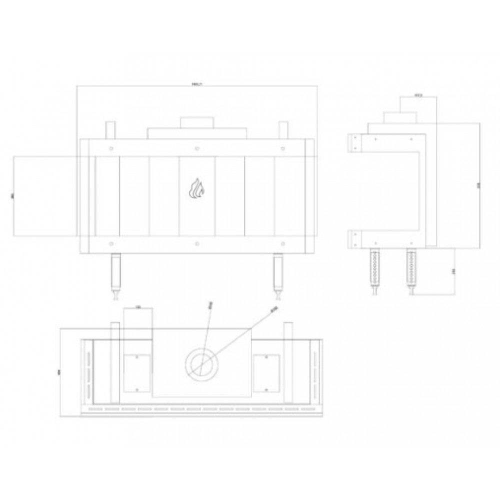 Gas fireplace Balkan Energy GAS PANORAMA 100, 10.2kW | Gas fireplaces |  |