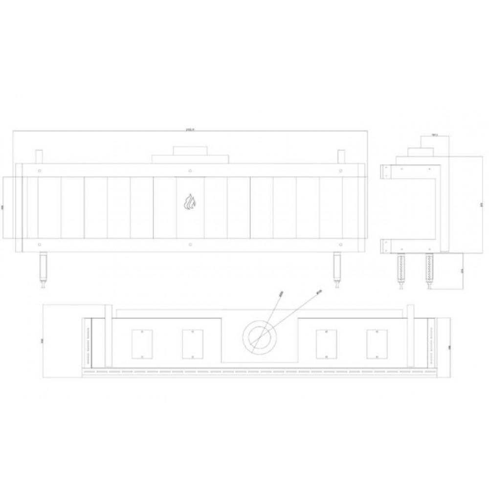 Gas fireplace Balkan Energy GAS PANORAMA 200, 17kW | Gas fireplaces |  |