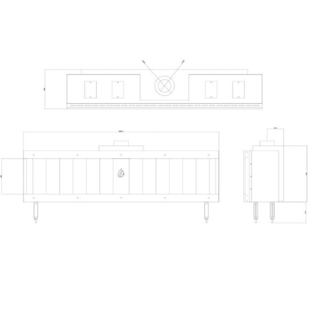 Gas fireplace Balkan Energy GAS STRAIGHT 200, 17kW | Gas fireplaces |  |