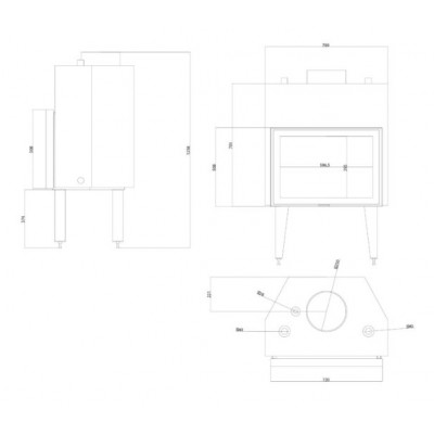 Wood Burning Fireplace with Back Boiler Balkan Energy ATS STABLE HYDRO 700, 24.56kW - Product Comparison