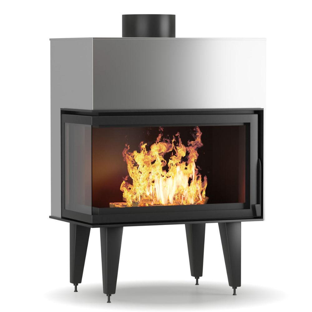 Wood Burning Fireplace with Back Boiler Balkan Energy ATS STABLE HYDRO CORNER 700, left, 19.56kW | Wood Burning Fireplace Inserts | Wood Burning Fireplaces |