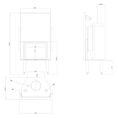 Wood Burning Fireplace with Back Boiler Balkan Energy ATS STRAIGHT HYDRO 700, 24.56kW - Product Comparison