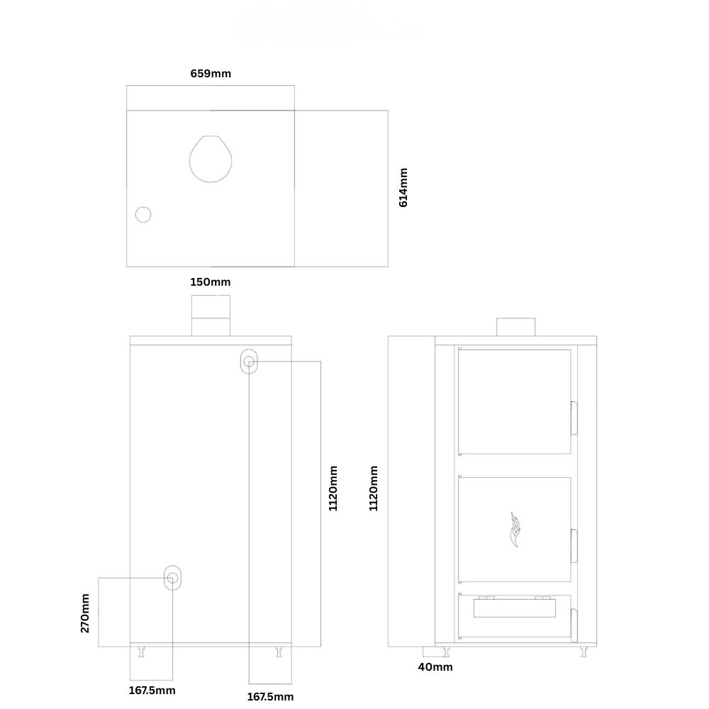 Wood Boiler for Central Heating Balkan Energy ATS HYDRO, 40 kW | Wood Boilers |  |