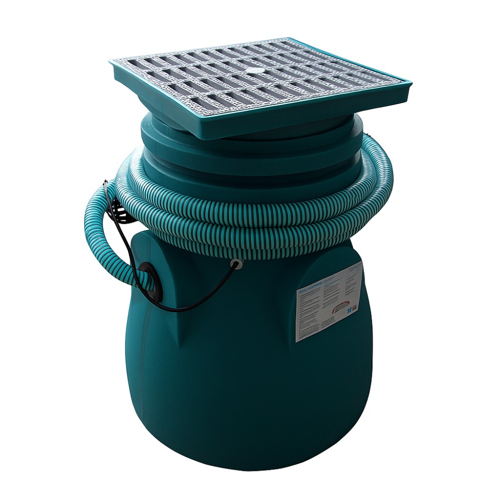 Wastewater pumping station with TWINGO 300 pump, for built-in installation – capacity 75 L, power 0.33 kW, flow 0.15 m³/h, head 5.8 m |  |  |