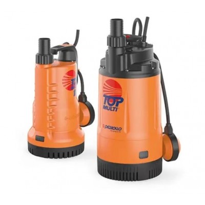 Submersible pump with external float Pedrollo TOP MULTI 2, multistage, power 0.55 kW, flow 80 l/min, head 42 m, suitable for gardens, wells, and other applications - Pedrollo